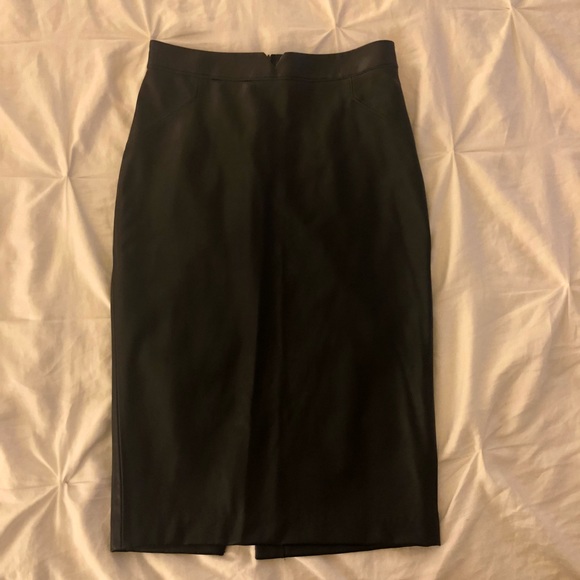 Vegan Leather Pencil Skirt - Picture 1 of 3